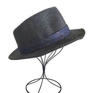 Free Authority Wool Blend Fedora Mens Dark Gray Small Medium